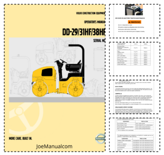 Volvo DD-29 31HF 38HD Roller Operators Manual