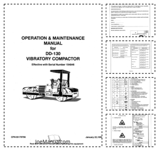 Volvo DD130 Vibratory Compactor Operation and Maintenance manual VOE21A1004843H
