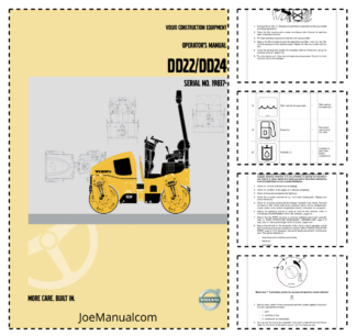 Volvo DD22 DD24 Roller Operators Manual SN 19837 and UP