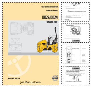 Volvo DD22 DD24 Roller Operators Manual SN19837 and UP