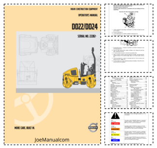 Volvo DD22 DD24 Roller Operators Manual VOE21A1005825H
