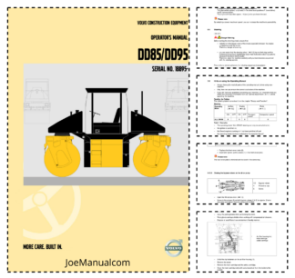 Volvo DD85 DD95 Roller Operators Manual SN 18895 and UP