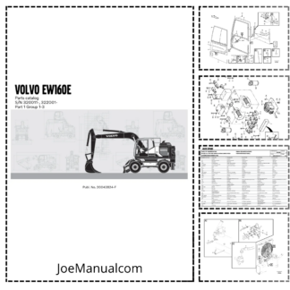 Volvo EC160E Excavator Parts Catalog SN 320011 322001 and UP