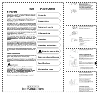 Volvo EC210 Excavator Operators Manual 2134355114