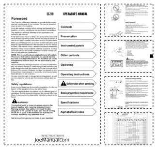 Volvo EC210 Excavator Operators Manual VOE2134355114H