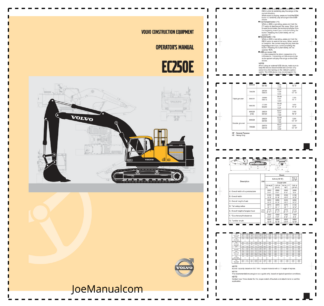 Volvo EC250E Excavator Operators Manual 20036747A