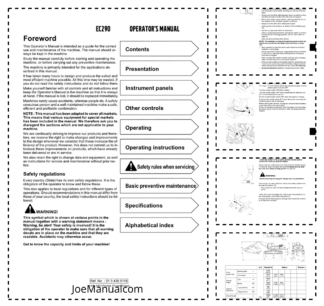 Volvo EC290 Excavator Operators Manual 2134355118