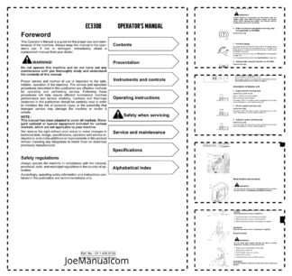 Volvo EC330B Excavator Operators Manual 2114355130