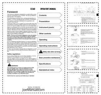 Volvo EC360 Excavator Operators Manual 2134355119