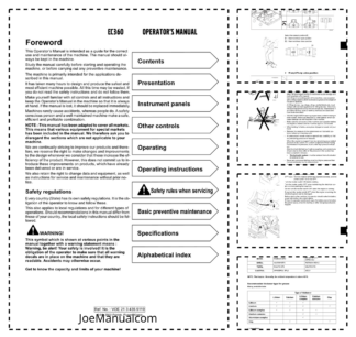 Volvo EC360 Excavator Operators Manual VOE2134355119H