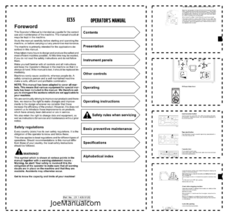 Volvo EC55 Excavator Operators Manual 2114355126
