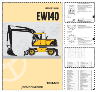 Volvo EW140 Excavator Operators Manual