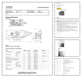 Volvo EW180 Wheeled Excavator Service Manual 2014