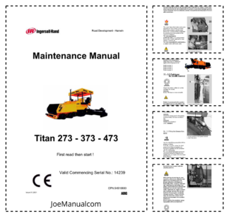 Volvo IR Titan 273 373 473 Paver Maintenance Manual SN 14239 and UP