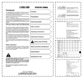 Volvo L150D L180D Wheel Loader Operators Manual 216696697