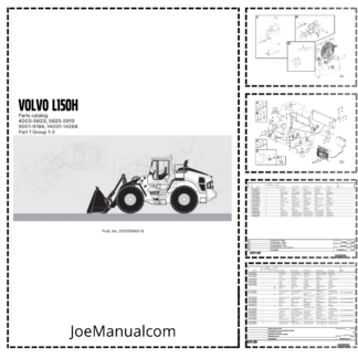 Volvo L150H Wheel Loader Parts Catalog 4003-5823 5825-5919 9001-9184 14001-14266