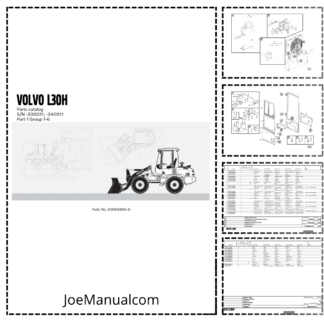 Volvo L30H Wheel Loader Parts Catalog SN -330011 -340011