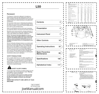 Volvo L50 Wheel Loader Operators Manual 2116696559