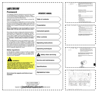 Volvo L60F L70F L90F Wheel Loader Operators Manual VOE21A1002597H