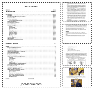 Volvo MW1200 Milling Machine Operators Manual VOE21A1005055H
