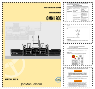 Volvo OMNI 300 Screed Operators Manual