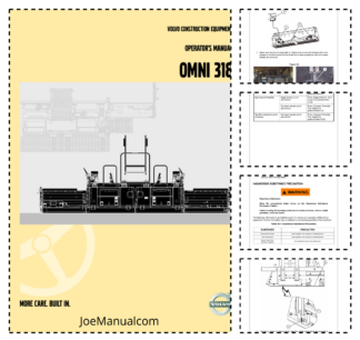 Volvo OMNI 318 Screed Operators Manual