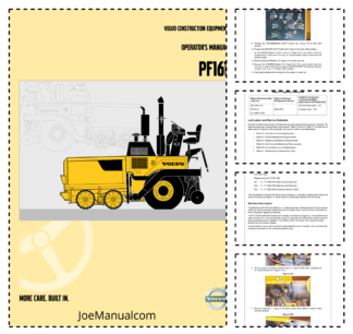 Volvo PF161 Paver Operators Manual