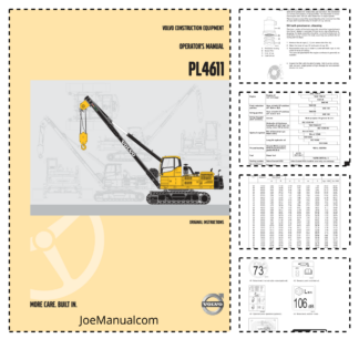 Volvo PL4611 Crane Operators Manual VOE21B1004394