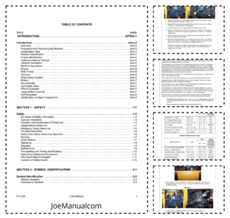 Volvo PT125R Roller Operators Manual VOE21B1005469H