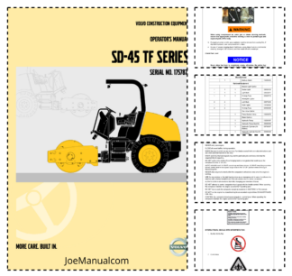 Volvo SD-45 TF Series Roller Operators Manual SN 175787 and UP