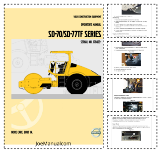 Volvo SD-70 SD-77TF Series Roller Operators Manual SN 178653 and UP