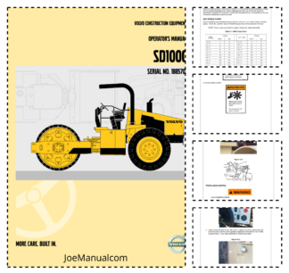 Volvo SD100C Roller Operators Manual SN 188570 and UP