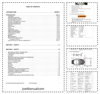 Volvo SD116F 160F 190D 220F DX Roller Operators Manual VOE21B1004244
