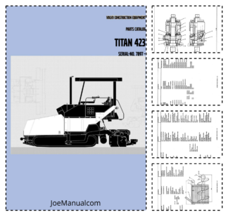 Volvo Titan 423 Tracked Paver Parts Catalog SN 7897 and UP