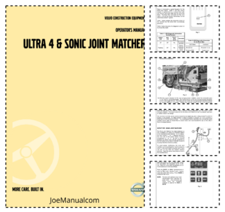 Volvo Ultra 4 Sonic Joint Macher Screed Operators Manual