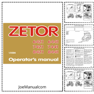 Zetor 6421 6441 7421 7441 8421 8441 Tractor Operators Manual 01-2004