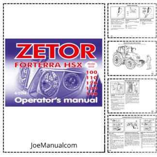 Zetor Forterra HSX 100 110 120 130 140 Tractor Operators Manual 04-2014