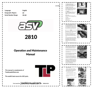 asv 2810 Track Loader Operation and Maintenance Manual