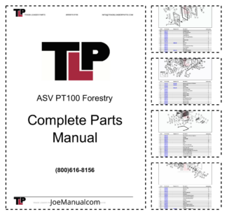 asv PT-100 Forestry Rubber Track Loader Parts Catalog SN PTJ03976 and UP v2