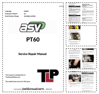 asv PT-60 Rubber Track Loader Service Manual