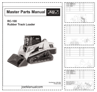 asv RC-100 Rubber Track Loader Parts Catalog