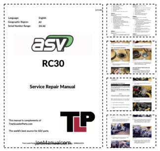 asv RC-30 Rubber Track Loader Service Repair Manual