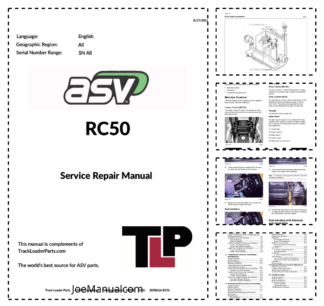 asv RC-50 Rubber Track Loader Service Repair Manual