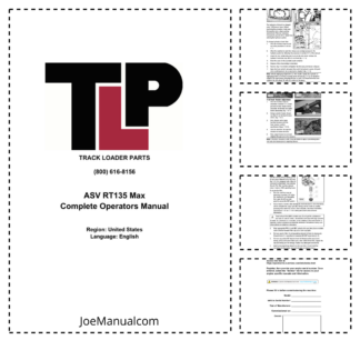 asv RT-135 Max Rubber Track Loader Operation and Maintenance Manual