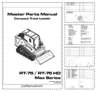 asv RT-75 RT-75HD Max Series Compact Track Loader Parts Catalog