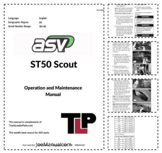 asv ST-50 Scout Track Dump Truck Operation and Maintenance Manual