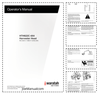waratah HTH622C 4X4 Processing Head Operators Manual WA125214