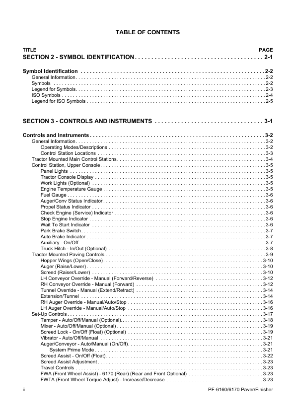 Volvo 6160 6170 Paver Operators Manual VOE21A1004272H - Image 4
