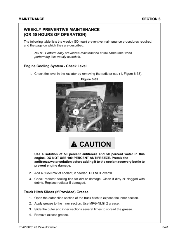 Volvo 6160 6170 Paver Operators Manual VOE21A1004272H - Image 11