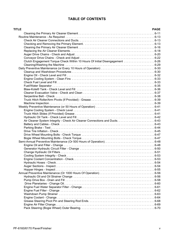 Volvo 6160 6170 Paver Operators Manual VOE21A1004272H - Image 7